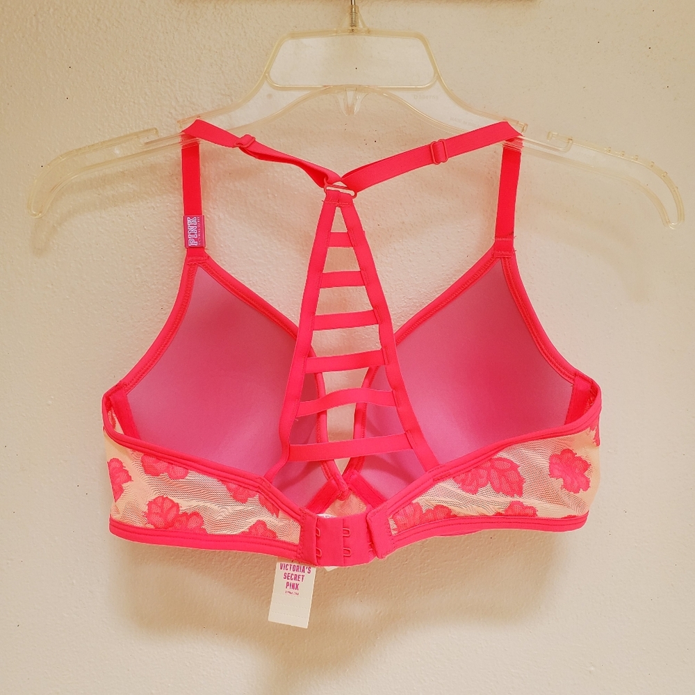 Pink Victoria's Secret 34D Lace Racerback Bra - Picture 9 of 16
